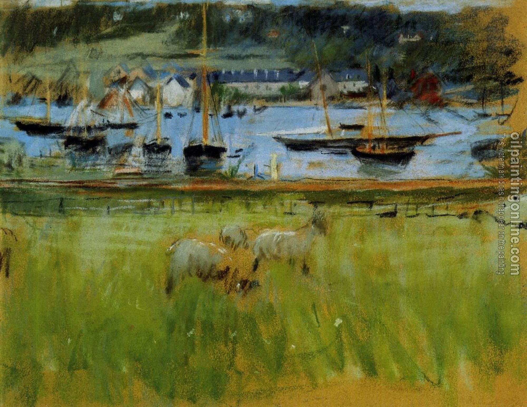 Morisot, Berthe - Harbor in the Port of Fecamp